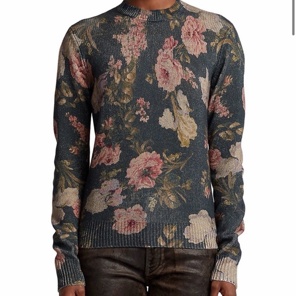Ralph Lauren Floral Print Crewneck Sweater - Picture 5 of 7